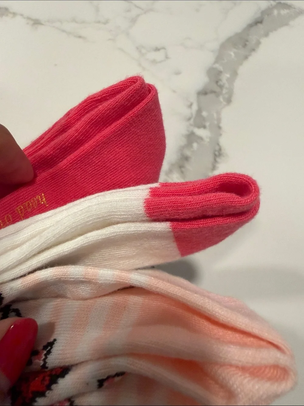 kate spade Pink Crew Socks with Playful Winter Icons